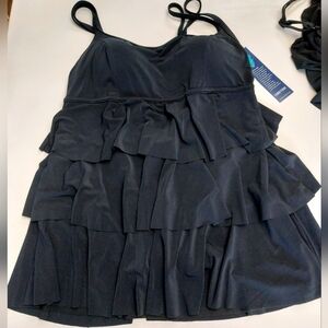 Longitude tiered Swim Dress NWT 22